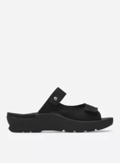 Slippers|Wolky Zaandam zwart nubuck