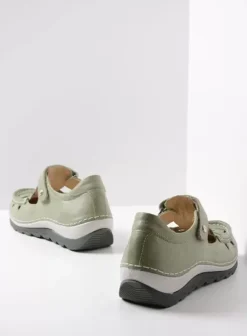 Voorjaar/zomer|Wolky Zambezi lichtgroen leer