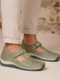 Voorjaar/zomer|Wolky Zambezi lichtgroen leer