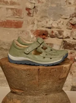 Voorjaar/zomer|Wolky Zambezi lichtgroen leer