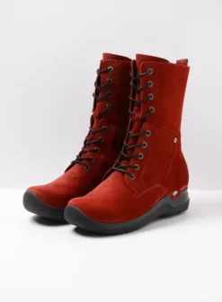 Wandelschoenen|Laarzen|Wolky Zigzag donkerrood suede
